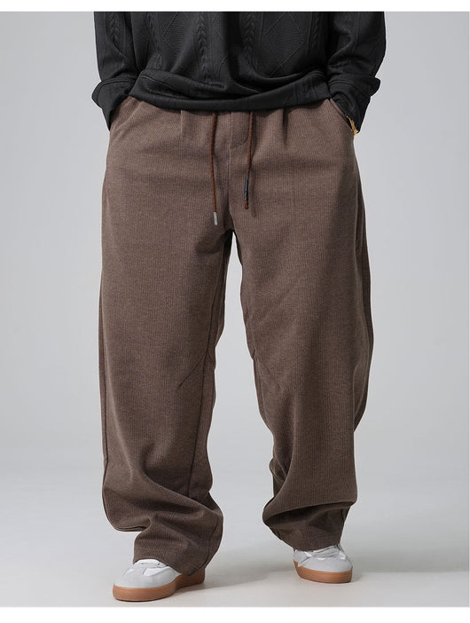 Pantalones Casuales Holgados con Cordón Ajustable y Forro Polar - Image 16