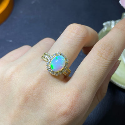 Anillo de Ópalo Natural Hecho a Mano - Diseño Exclusivo - Image 8