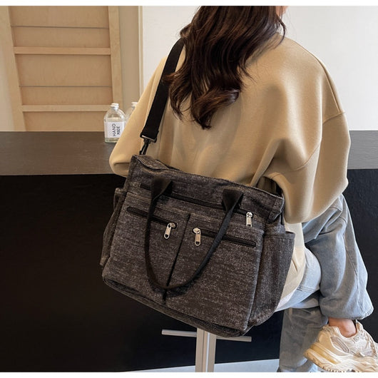 Bolso Tote de Mezclilla Retro Capacidad Extra para Mujer - Image 35