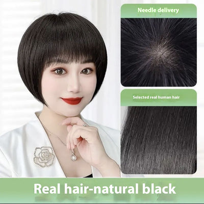 Peluca Bob Tejida a Mano con Cabello Natural Humano - Image 6