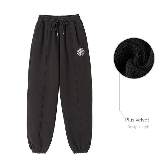 Pantalones de Algodón Terry con Puños Elásticos y Detalles de Terciopelo - Image 11