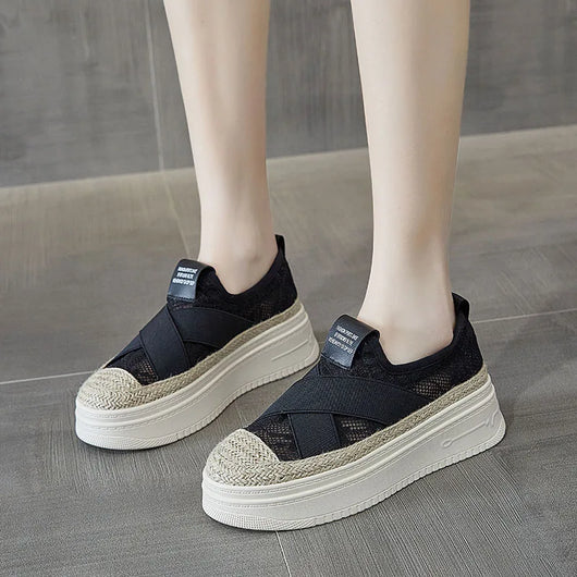 Mocasín Slip-On con Plataforma y Malla Transpirable - Image 9