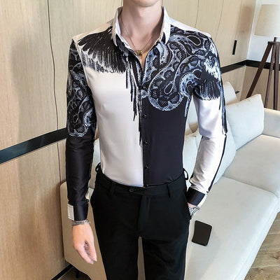 Camisa Floral Slim Fit con Estampa Digital - Estilo Personalidad para Hombre - Image 11