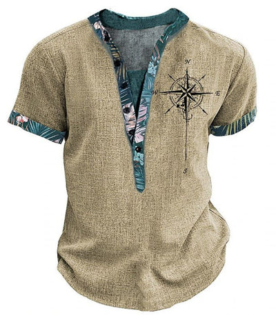 Playera Estampada 3D Estilo Europeo Americano con Botones para Jóvenes - Image 9