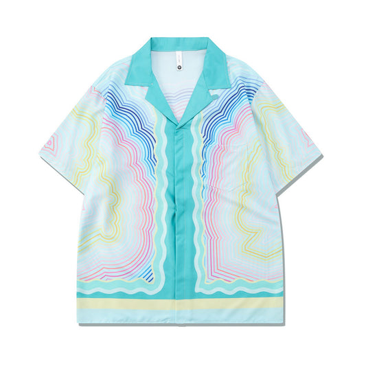 Conjunto Playero Retro Casual - Camisa y Shorts - Image 2