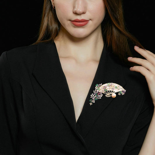 Broche Abanico Retro Elegante para Cheongsam - Image 9