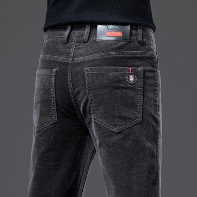 Pantalones Rectos de Felpa para Hombre - Abrigo Otoñal Plus