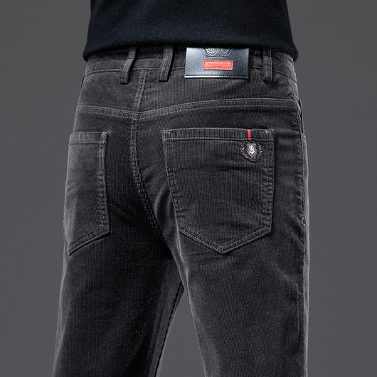 Pantalones Rectos de Felpa para Hombre - Abrigo Otoñal Plus