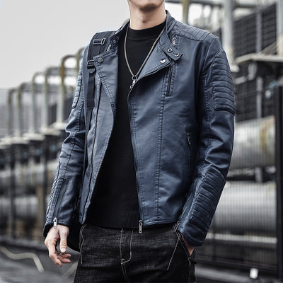Chaqueta de Cuero para Hombre - Abrigo Elegante Otoño Invierno