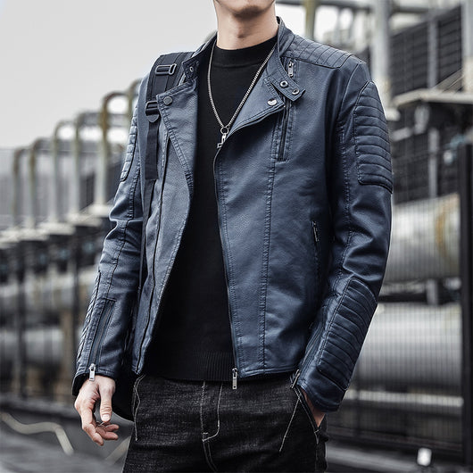 Chaqueta de Cuero para Hombre - Abrigo Elegante Otoño Invierno