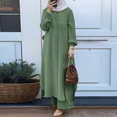 Conjunto Ejecutivo Mujer: Camisa Manga Larga y Pantalón - Image 4