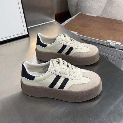 Tenis Vintage Casual para Mujer con Punta Redonda y Detalles Gastados - Image 5