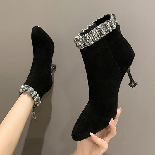 Botas Ankle con Tacón Stiletto y Cremallera Trasera - Image 11