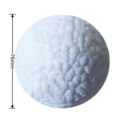 White pet ball dog toy with a textured surface, featuring scattered red, blue, and yellow hexagonal shapes. - Image 17