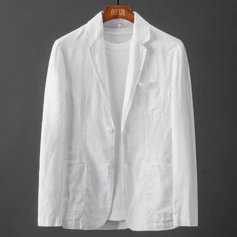 Traje de Lino Liso para Hombre - Primavera y Verano
