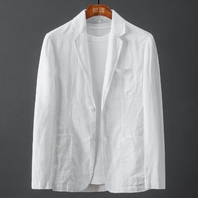 Traje de Lino Liso para Hombre - Primavera y Verano
