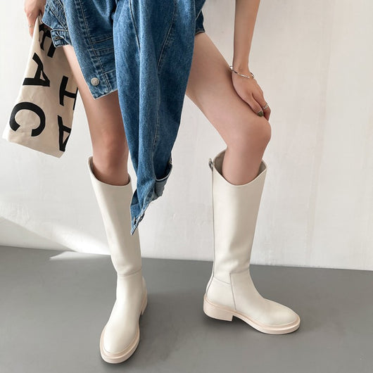 Botas de Tacón Alto en Cuero Genuino con Caña Reforzada para Mujer - Image 12