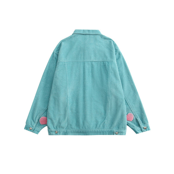 Chaqueta de Pana con Bordado Love String