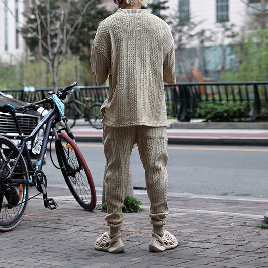 Conjunto Casual Hombre: Playera Suelta Manga Corta + Pantalón - Image 16