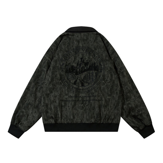 Chaqueta Suelta Oversize con Cuello Solapa y Teñido Tie-Dye - Image 12
