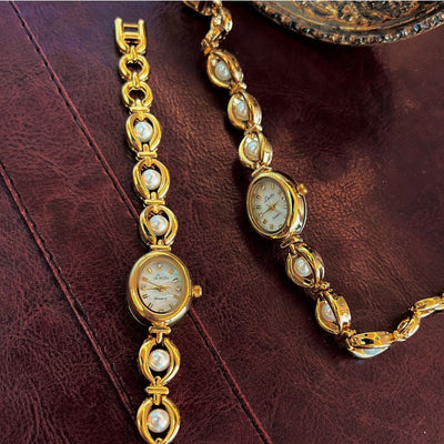 Reloj de Pulsera Elegante para Mujer con Perlas Imitación - Diseño Temperamental Lujo - Image 5