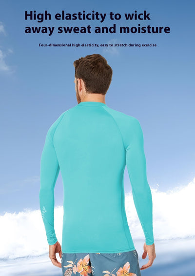Playera de Baño Manga Larga Protección Solar Hombre - Secado Rápido - Image 12