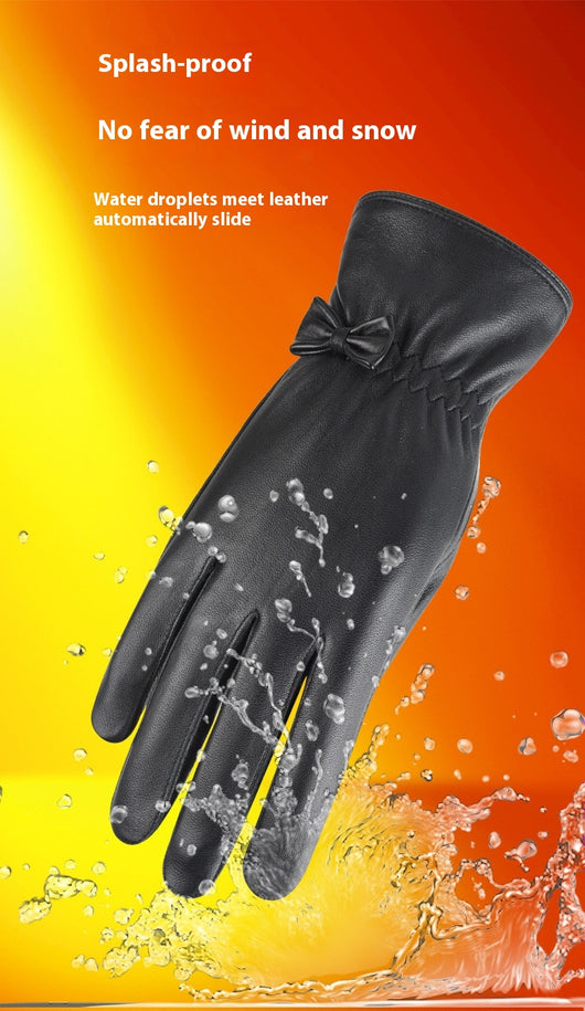 Guantes de Cuero Cálidos para Invierno Mujer - Image 15