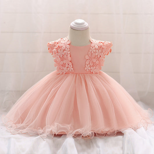 Vestido de Princesa en Encaje y Malla para Niña - Image 14