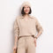 Suéter Polo Cashmere Suelto de Manga Corta para Mujer