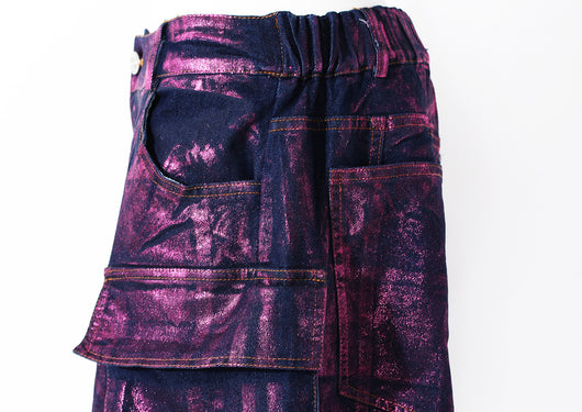 Jeans Casuales Morados con Efecto Bronceado para Mujer - Image 9
