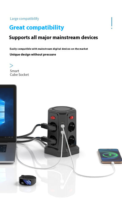 Regleta de Escritorio Estándar Europeo con 4 Puertos USB - Image 14