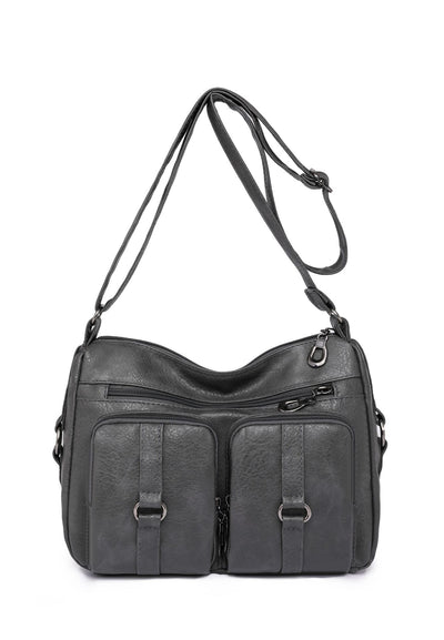 Bolso Bandolera de Cuero PU en Colores Sólidos para Mujer - Image 3