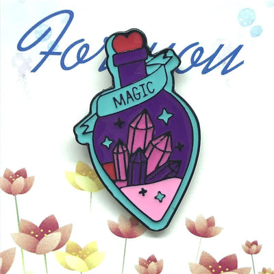 Broche de Metal Esmaltado Botella de Poción Púrpura - Image 14