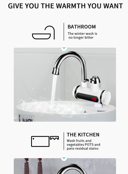Grifo Eléctrico Calentador de Agua Instantáneo para Cocina - Image 13