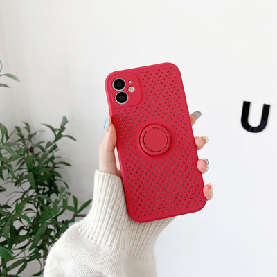 Funda Protectora con Anillo de Silicona para Teléfono Móvil