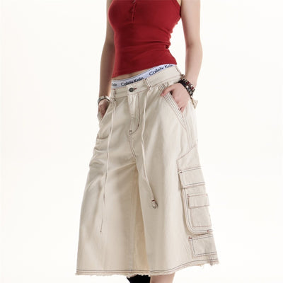 Pantalones Cargo Retro Hot Girl con Múltiples Bolsillos