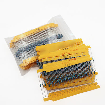 Pack de 600 Resistencias de Película Metálica 1-4W Código de Colores - 30 Valores