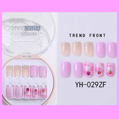 Uñas Postizas Coreanas Removibles Waterproof - Set 30 Piezas Manicura Instantánea - Image 35