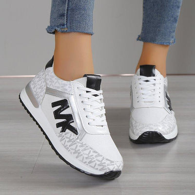 Zapatillas Deportivas Casuales para Mujer con Estampado y Encaje - Image 9