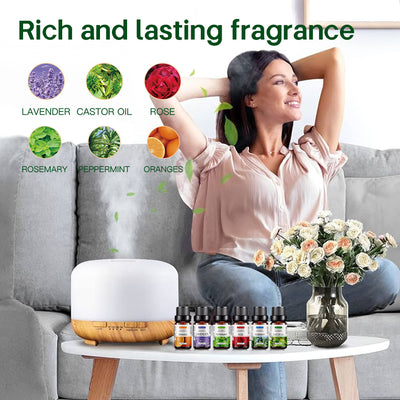 Kit de 6 Aceites Aromáticos Premium con Difusor Humidificador - Lavanda y Aromas Naturales - Image 2
