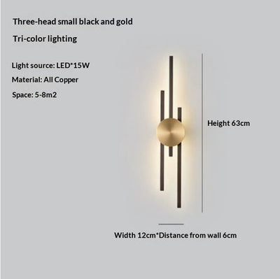 Lámpara de Pared Cobre Nordic Lujo para Sala y Pasillo - Image 9