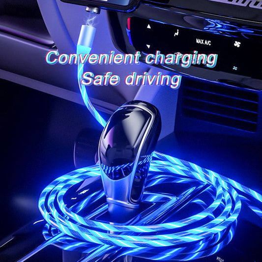 Cable de Carga Magnético Rápido con LED - USB Tipo-C, Micro USB y Lightning