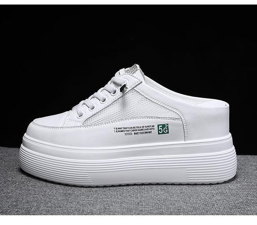 Zapatos Blancos Plataforma Mesh Ligeros y Cómodos sin Tacón - Image 18