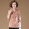 Blusa Occidental Fruncida de Primavera para Mamá