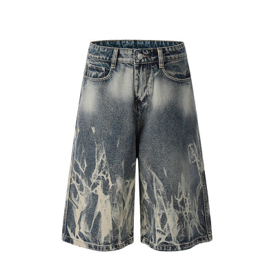 Pantalones Denim Tie-dye Punk Cintura Media - Image 25