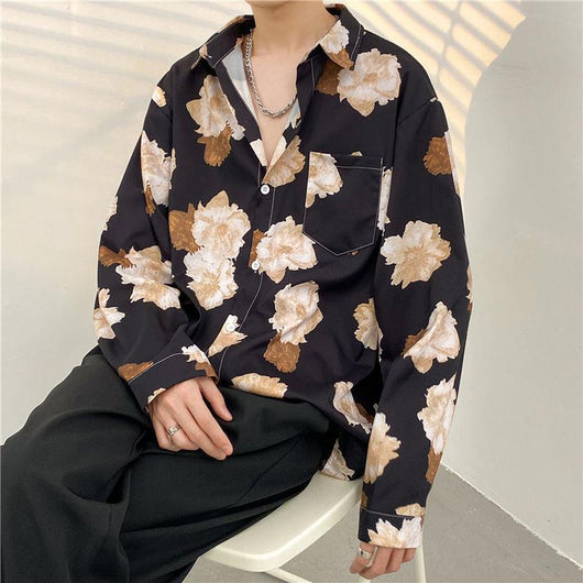 Camisa Casual Estampada de Temperamento Masculino - Image 10