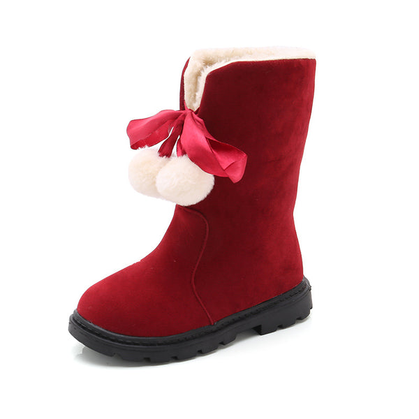 Botas Calientitas de Algodón para Niñas - Estilo Princesa Invierno