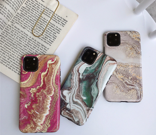 Funda para celular con patrón mármol y doble capa protectora - Image 12