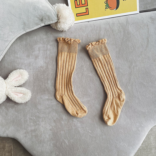 Calcetines Infantiles Otoño con Borde de Encaje - Largo Medio - Image 10