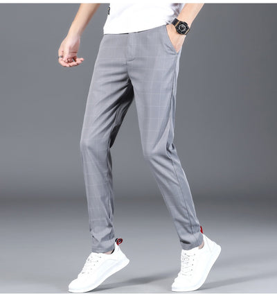 Pantalones de Vestir Cuadros Negros para Hombre - Image 13
